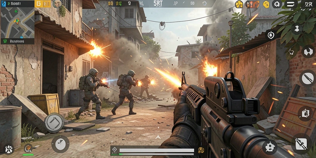 Gameplay intens dan mendebarkan di 5RT.