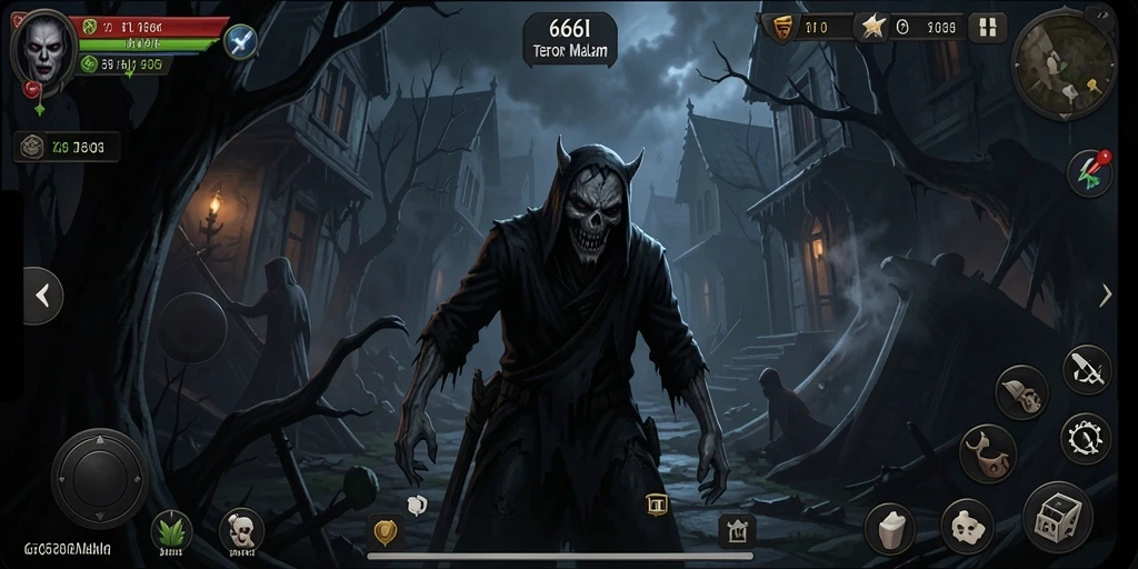 Screenshot utama menampilkan suasana mencekam dari gameplay 666I.