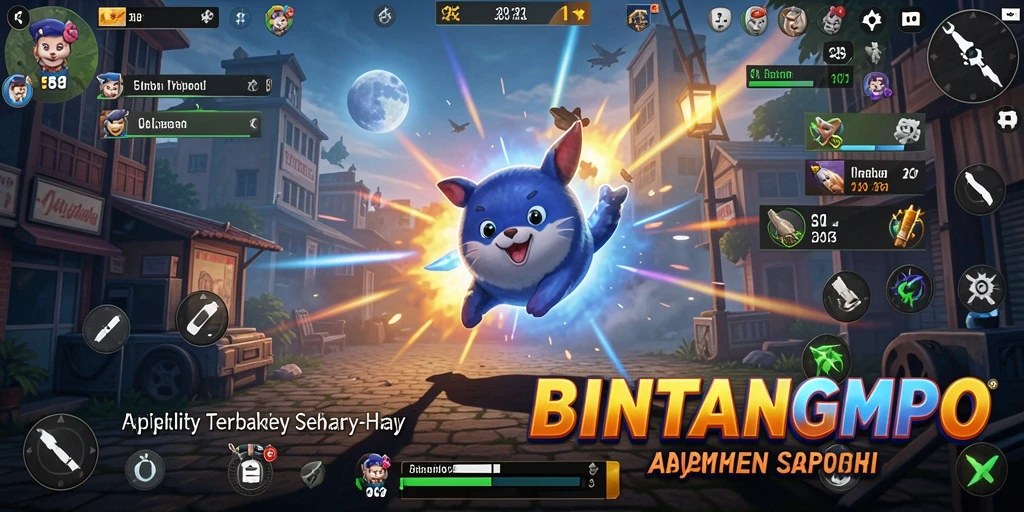 Tampilan utama aplikasi BINTANGMPO dengan berbagai fitur Utility.