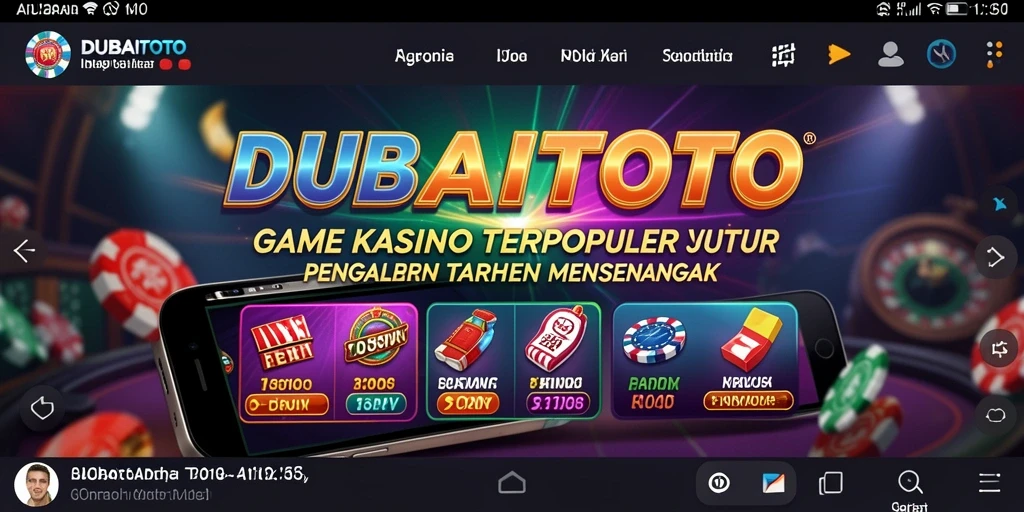 Screenshot gameplay DUBAITOTO menampilkan suasana kasino yang mendebarkan.