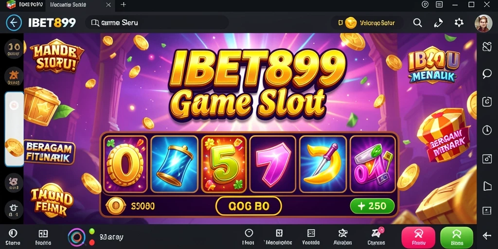 Tampilan gameplay Slot IBET899 yang penuh warna dan seru.