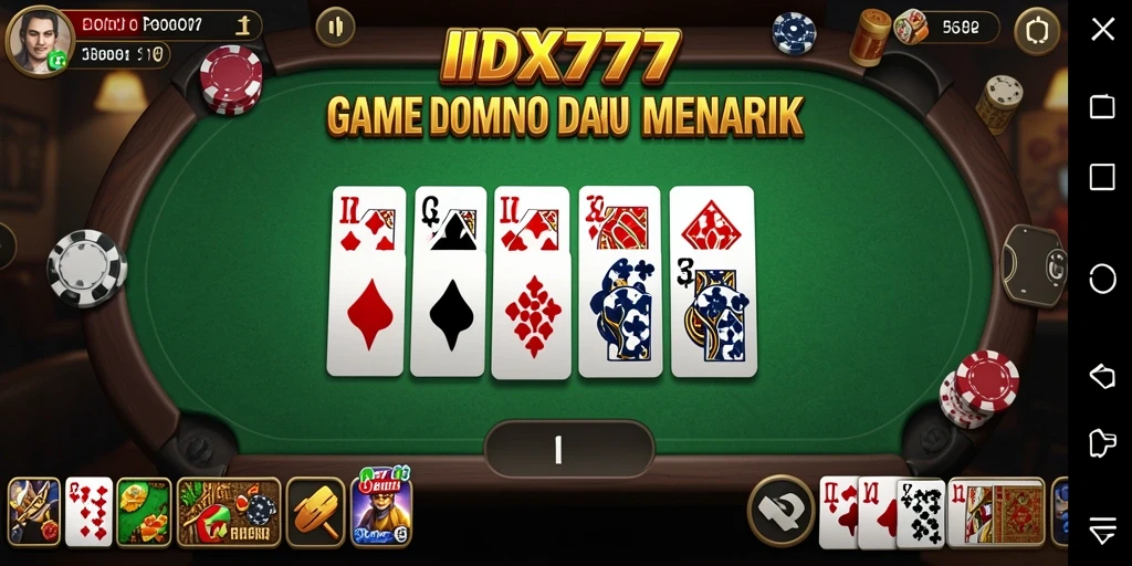 Gameplay seru di IDX777 dengan Domino klasik.