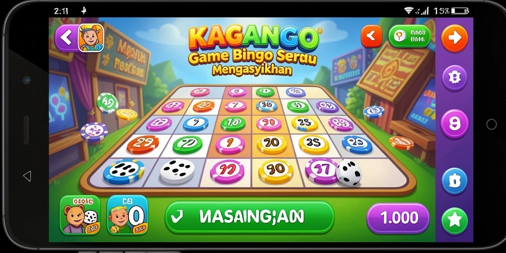 Tampilan gameplay seru dalam KAGANDAN dengan suasana Bingo yang mendebarkan.