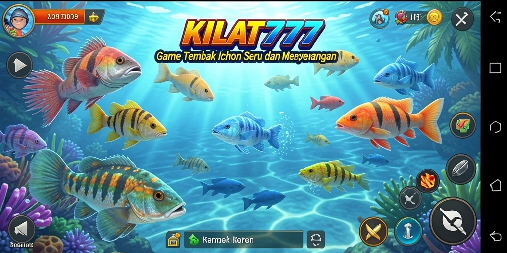 Screenshot menampilkan pengalaman menembak ikan yang seru di KILAT777.