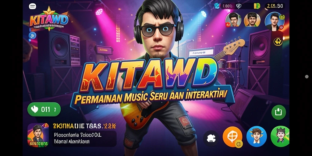 Tampilan gameplay KITAWD yang seru dan interaktif dengan musik.