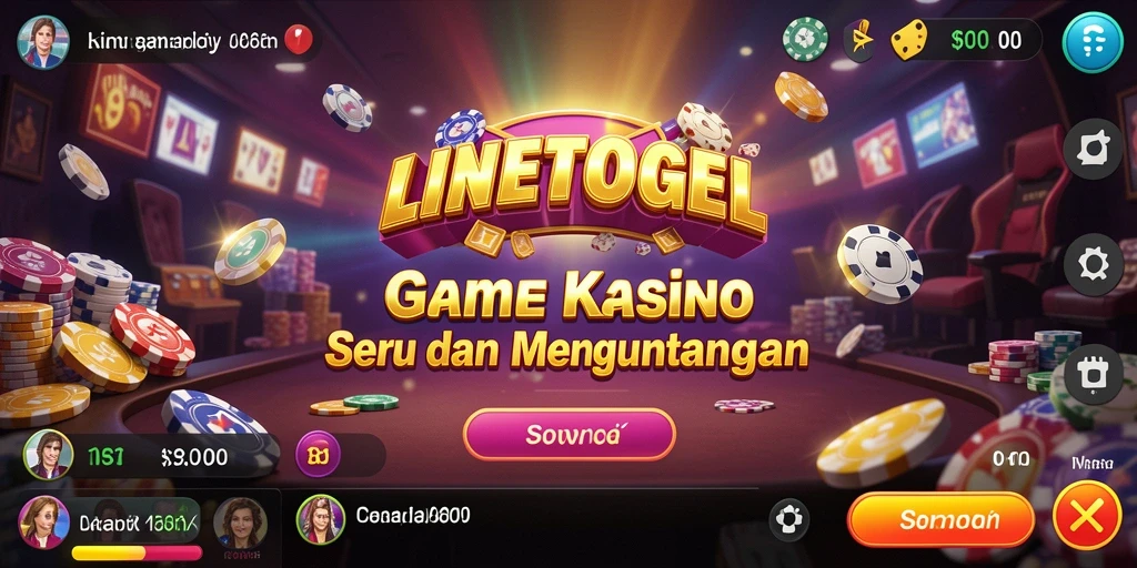 Tampilan screenshot utama LINETOGEL menampilkan gameplay Kasino yang menarik.