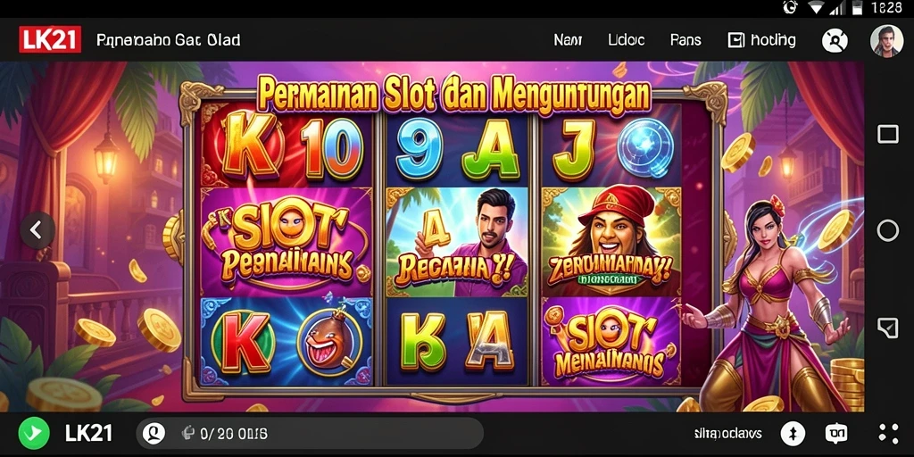 Tampilan gameplay LK21 yang mendebarkan saat bermain Slot.