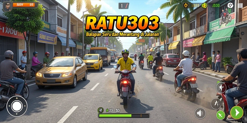 Tampilan gameplay Racing yang menegangkan di RATU303.