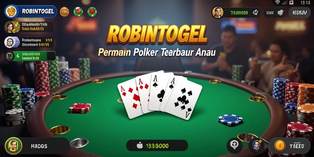 Tampilan gameplay menarik dalam ROBINTOGEL yang menghadirkan Poker seru.