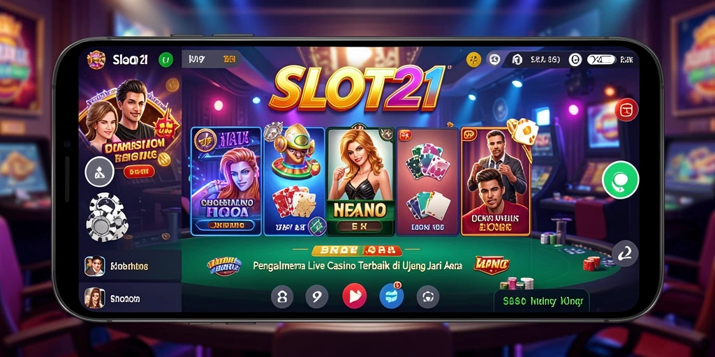 Tampilan gameplay SLOT21 saat bermain Live Casino yang mendebarkan.