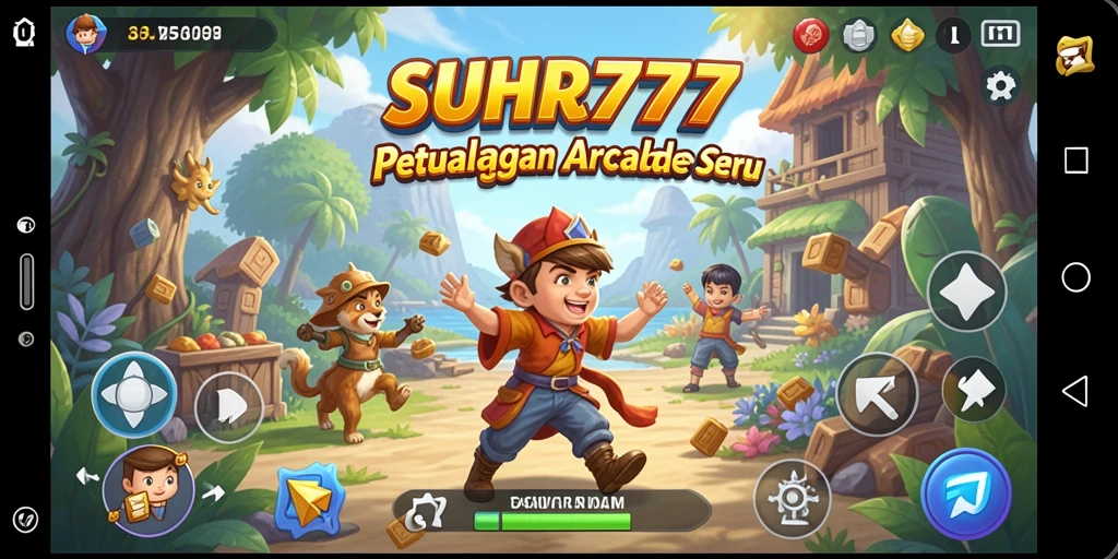 Tangkapan layar gameplay SUHU777 menampilkan aksi seru dan penuh warna.