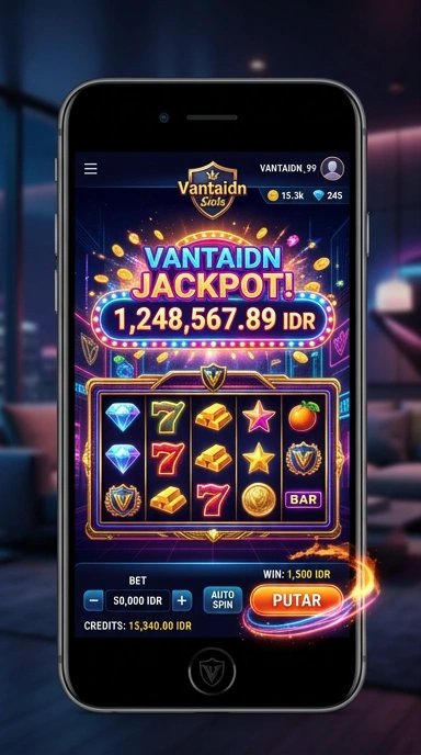 Tampilan antarmuka utama aplikasi vantaidn.